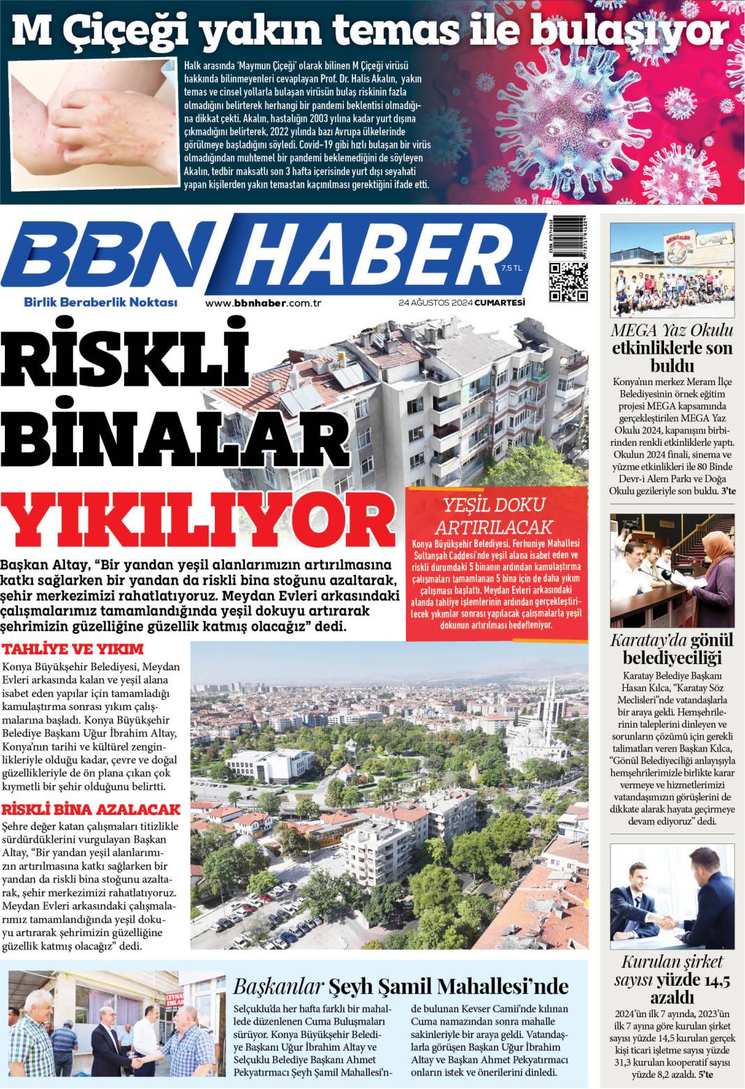 24 AĞUSTOS 2024 Cumartesi BBN Haber e Gazete 1