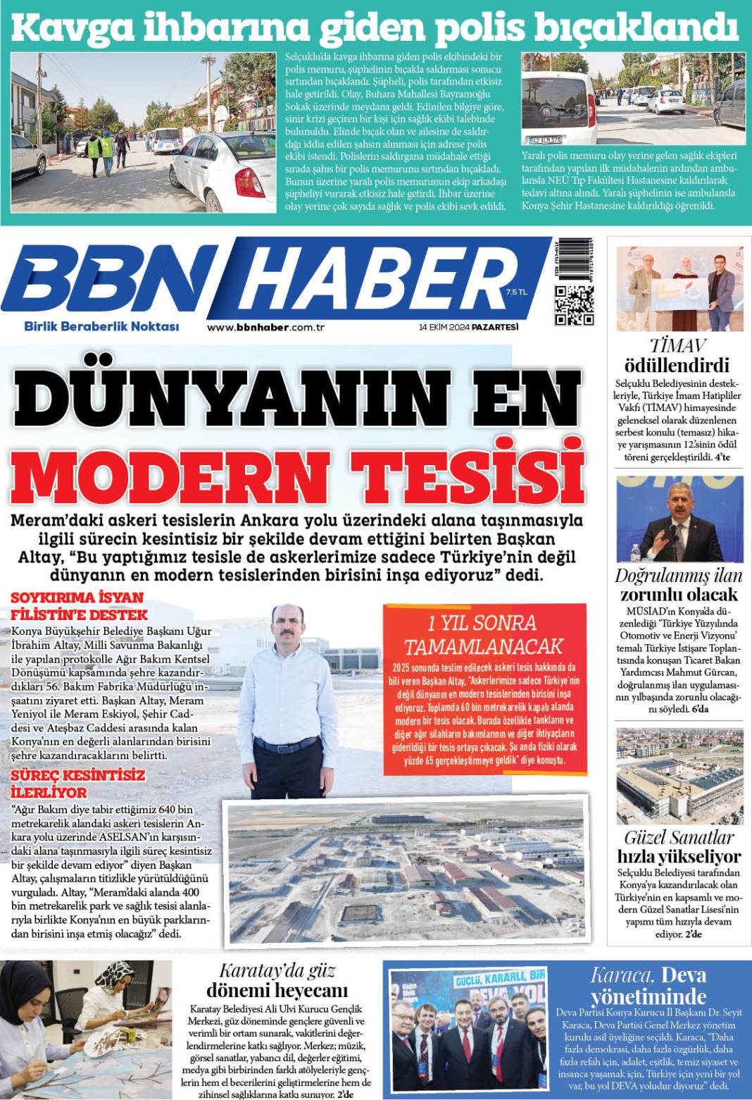 14 EKİM 2024 Pazartesi BBN Haber e Gazete 1