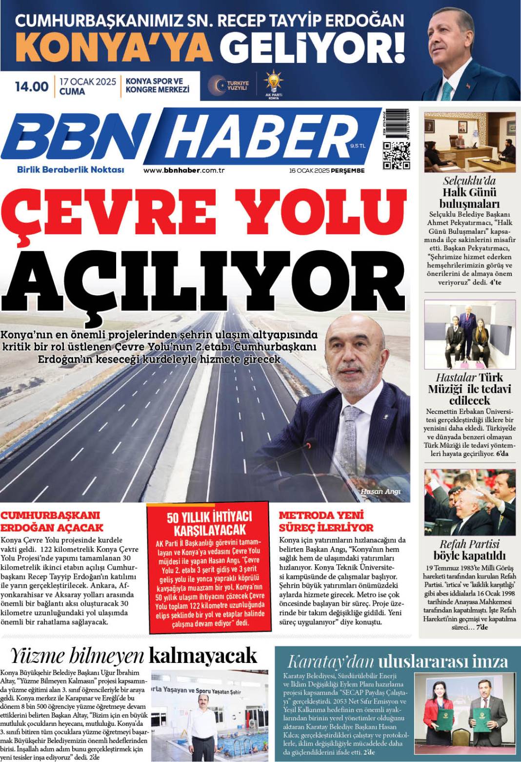 16 OCAK 2024 Perşembe BBN Haber e Gazete 1