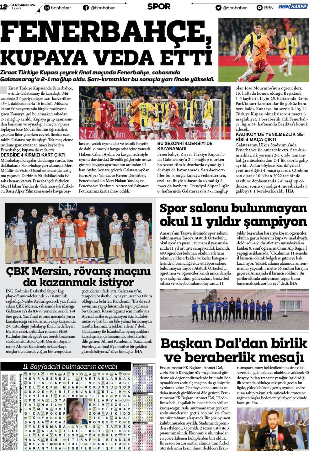 4 NİSAN 2025 Cuma BBN Haber e Gazete 12