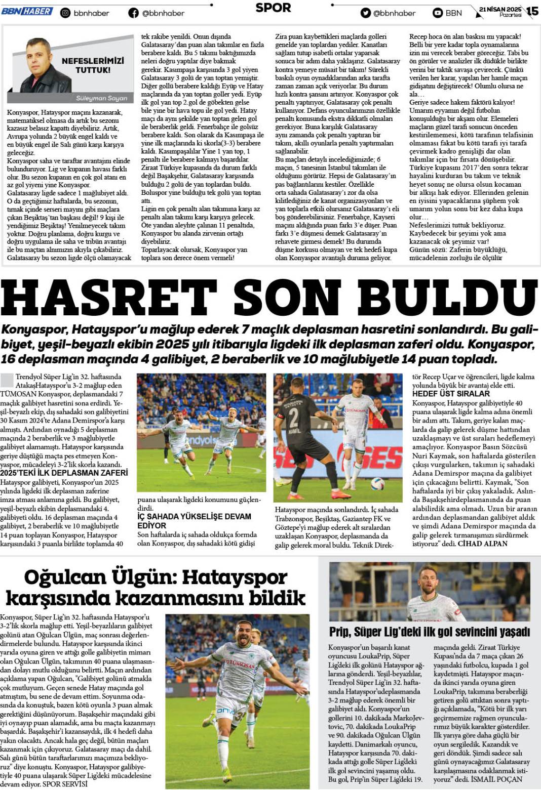 26 EYLÜL 2023 Salı BBN Haber e Gazete 15