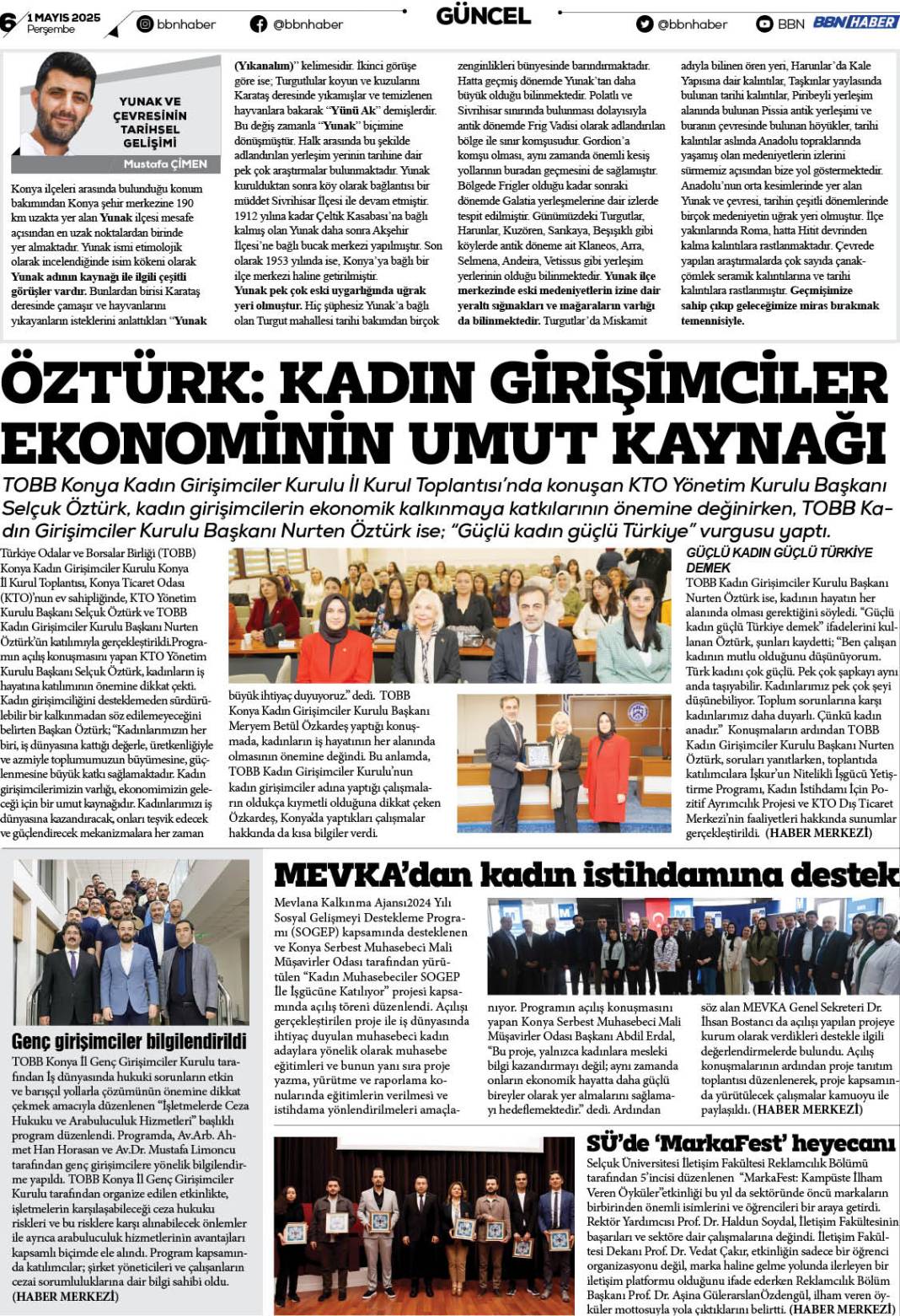 1 MAYIS 2025 Perşembe BBN Haber e Gazete 6