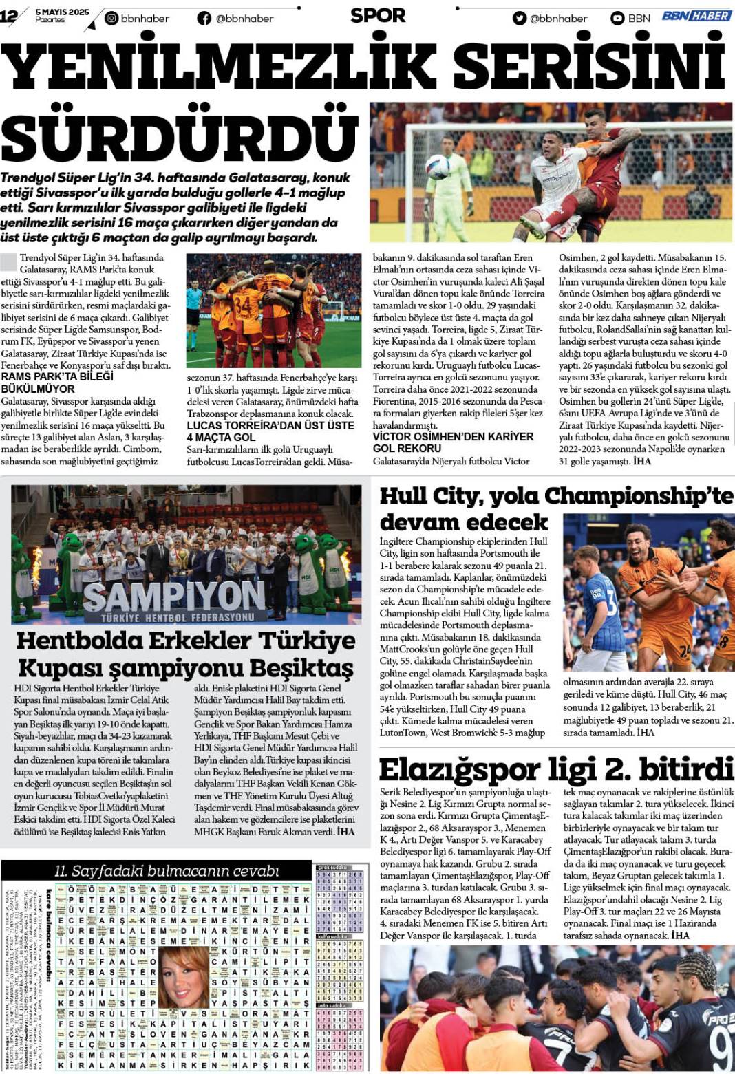 5 MAYIS 2025 Pazartesi BBN Haber e Gazete 12