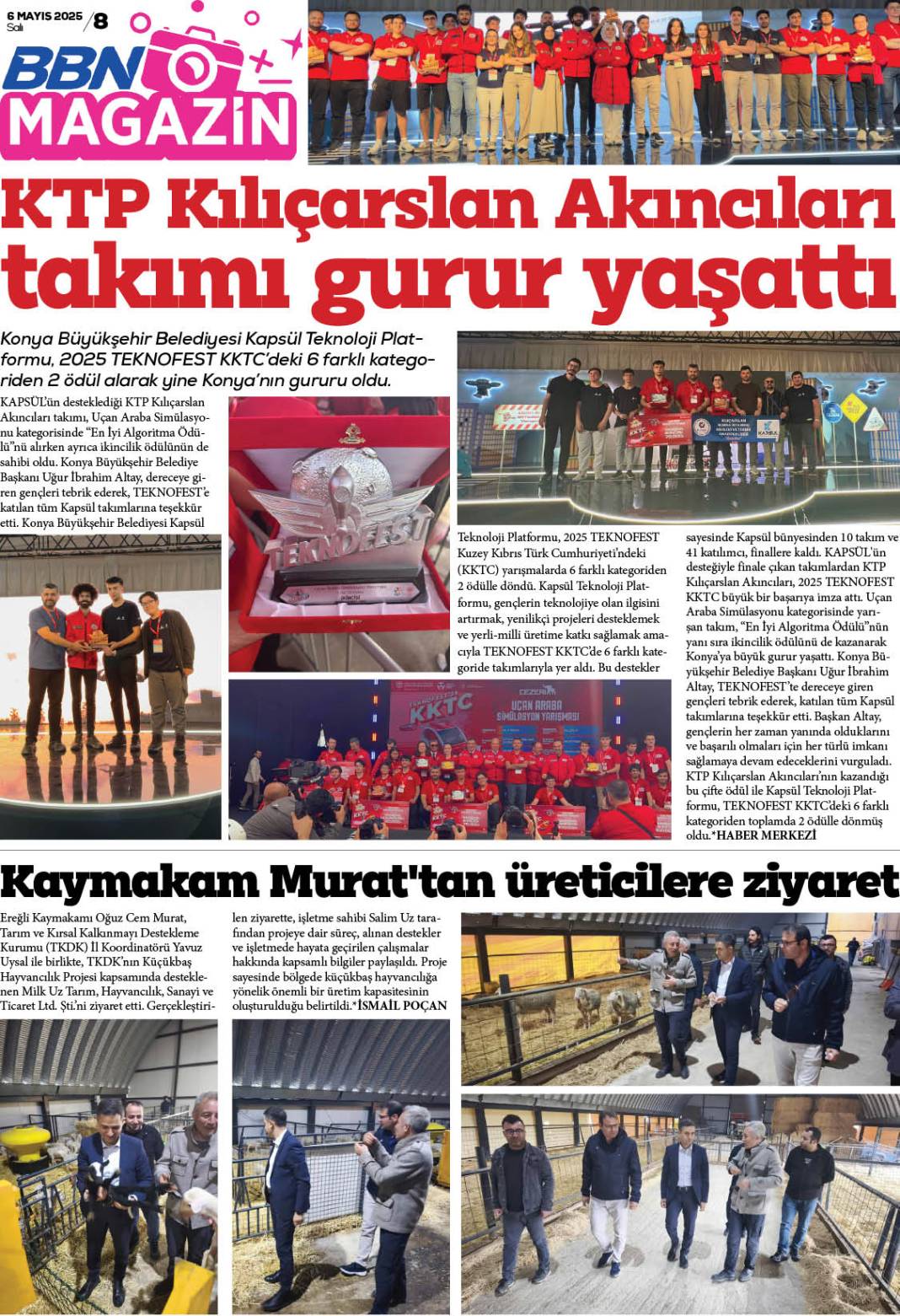 14 EKİM 2023 Cumartesi BBN Haber e Gazete 8