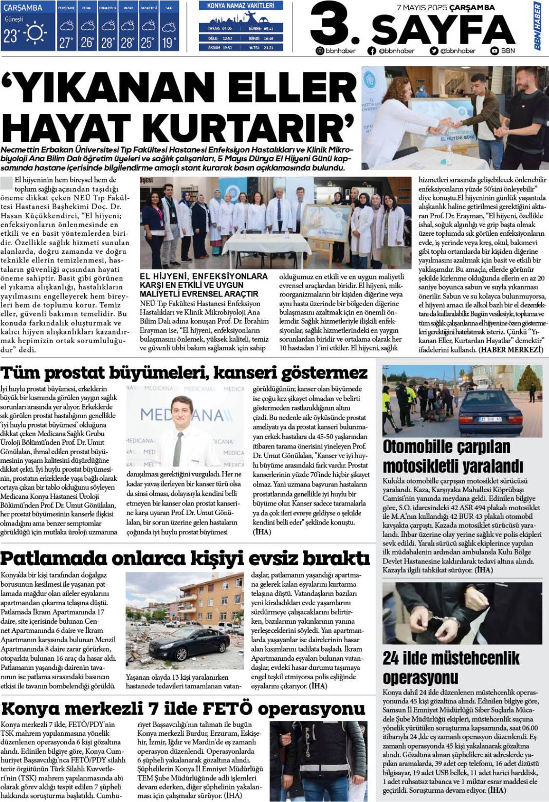 16 EKİM 2023 Pazartesi BBN Haber e Gazete 3