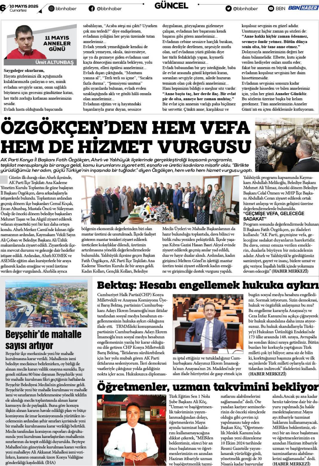 10 MAYIS 2025 Cumartesi BBN Haber e Gazete 7
