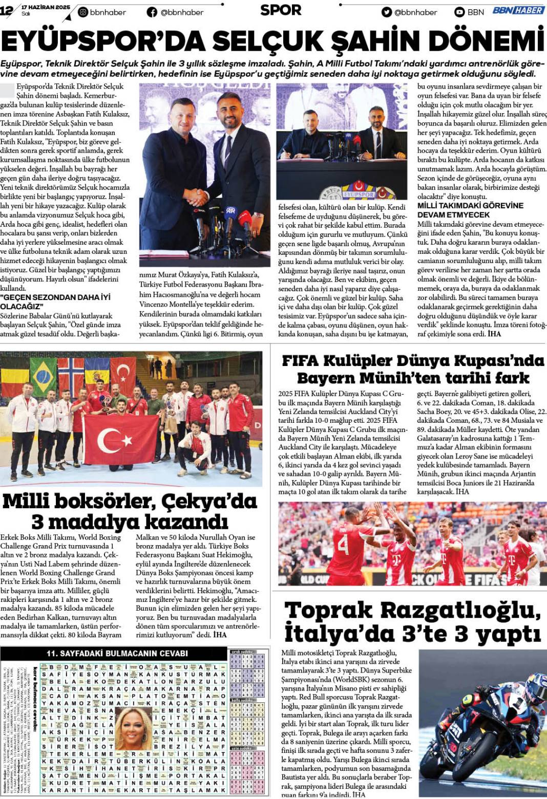 17 HAZİRAN 2025 Salı BBN Haber e Gazete 12