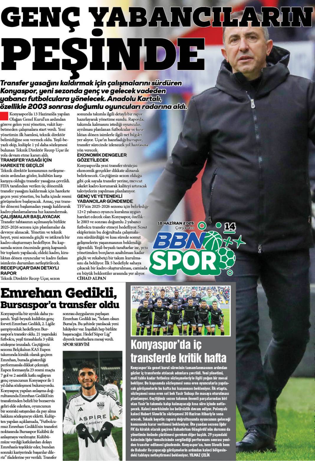 18 HAZİRAN 2025 Çarşamba BBN Haber e Gazete 14