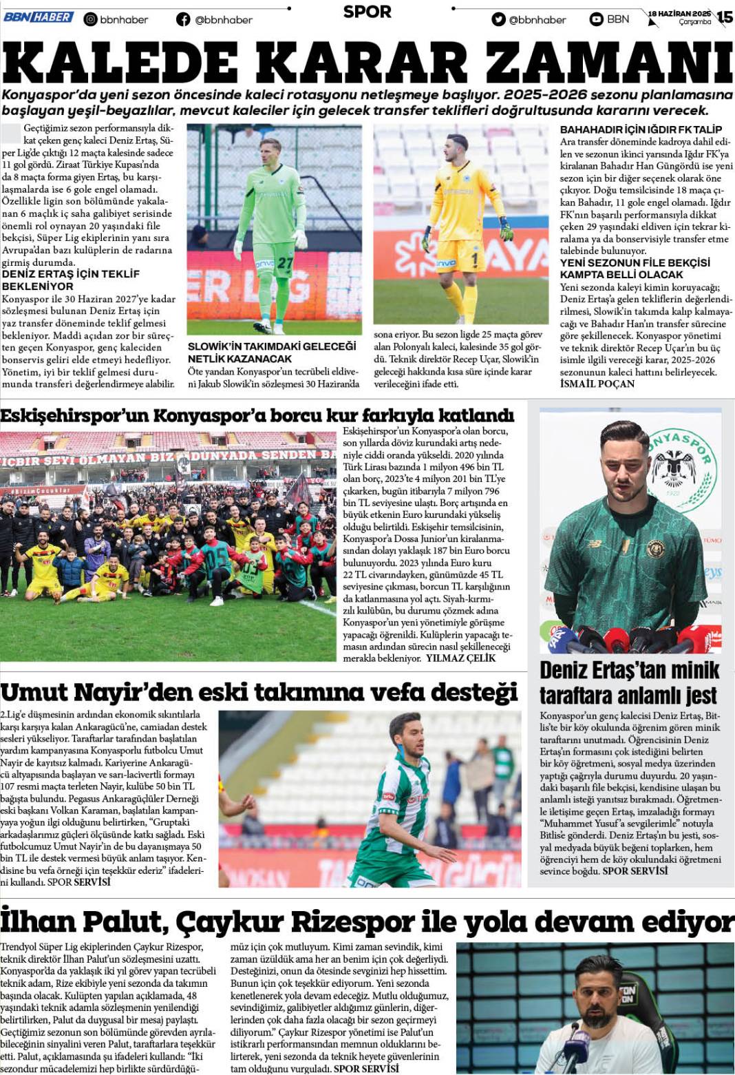 18 HAZİRAN 2025 Çarşamba BBN Haber e Gazete 15