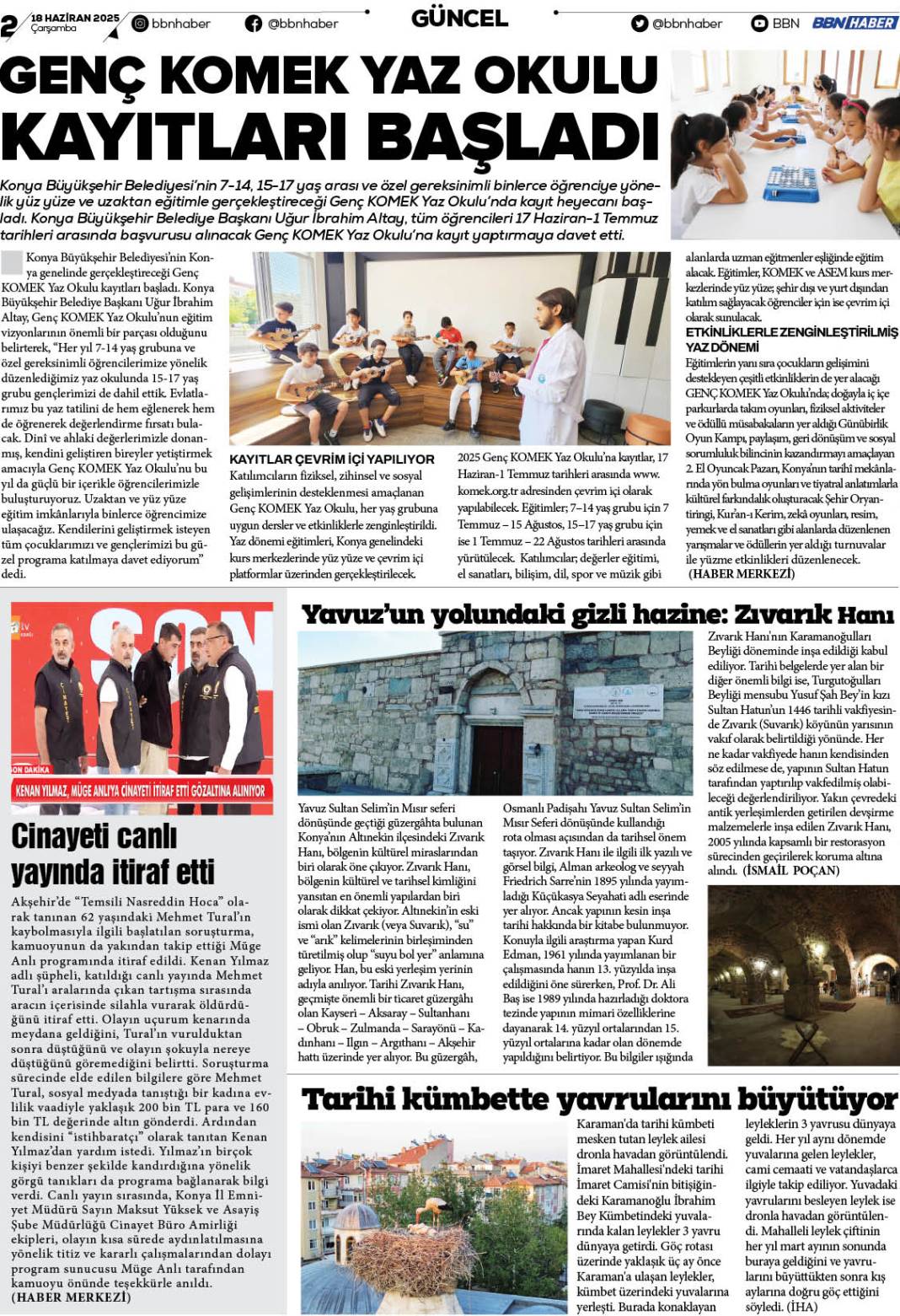 18 HAZİRAN 2025 Çarşamba BBN Haber e Gazete 2
