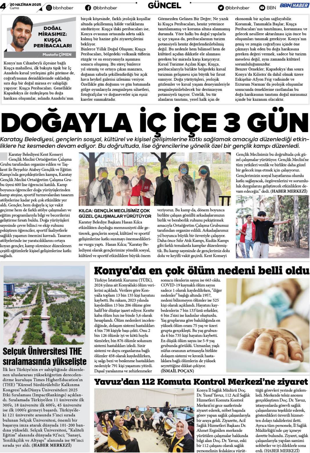 20 HAZİRAN 2025 Cuma BBN Haber e Gazete 4