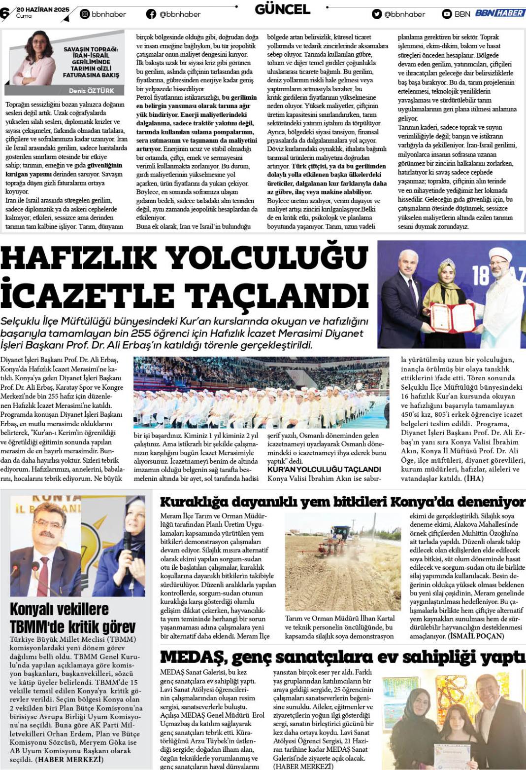 20 HAZİRAN 2025 Cuma BBN Haber e Gazete 6