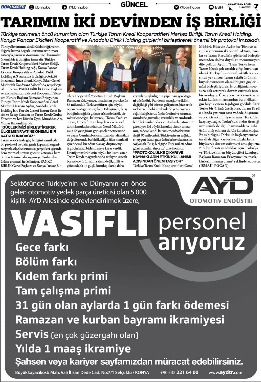21 HAZİRAN 2025 Cumartesi BBN Haber e Gazete 7