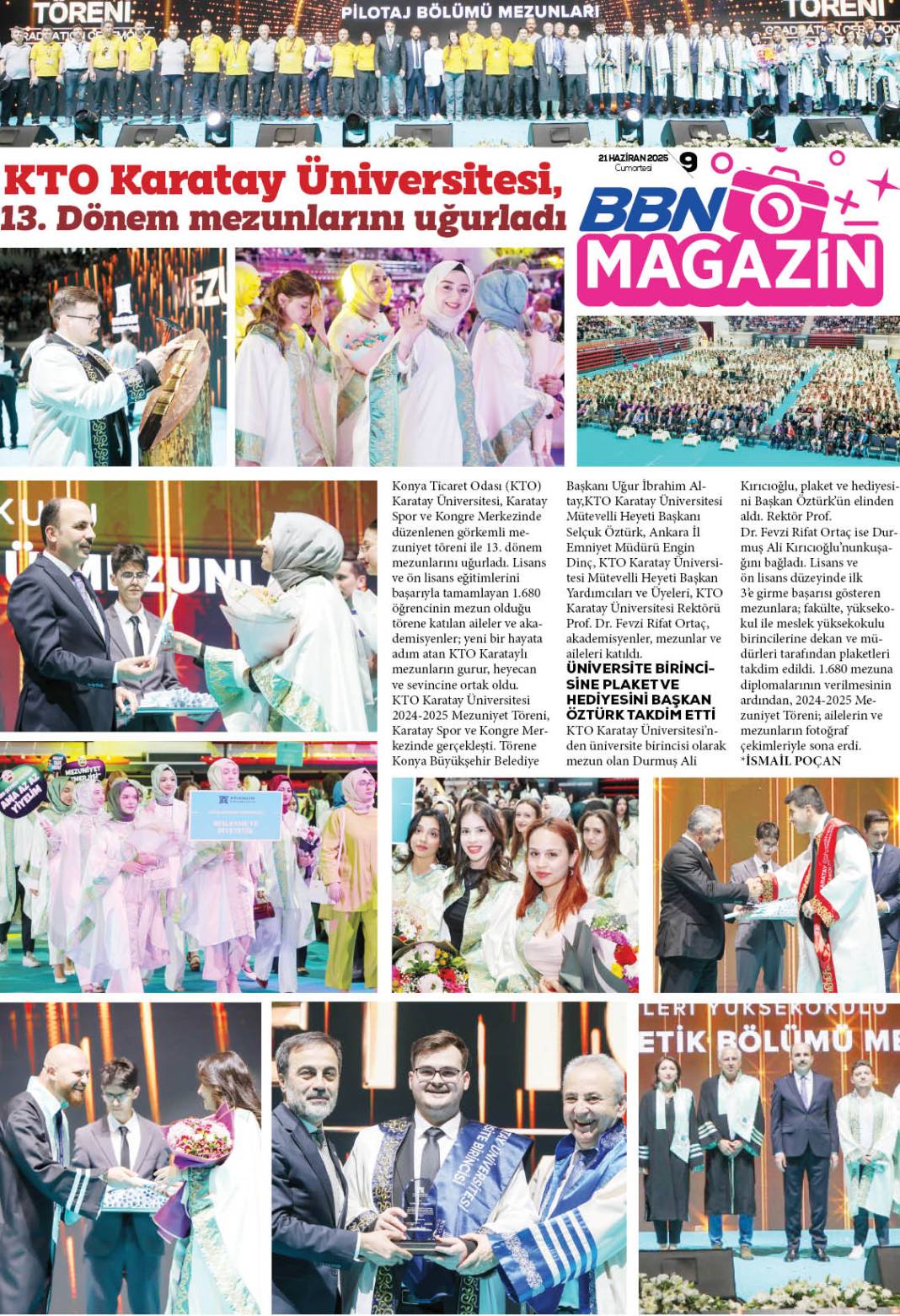 21 HAZİRAN 2025 Cumartesi BBN Haber e Gazete 9