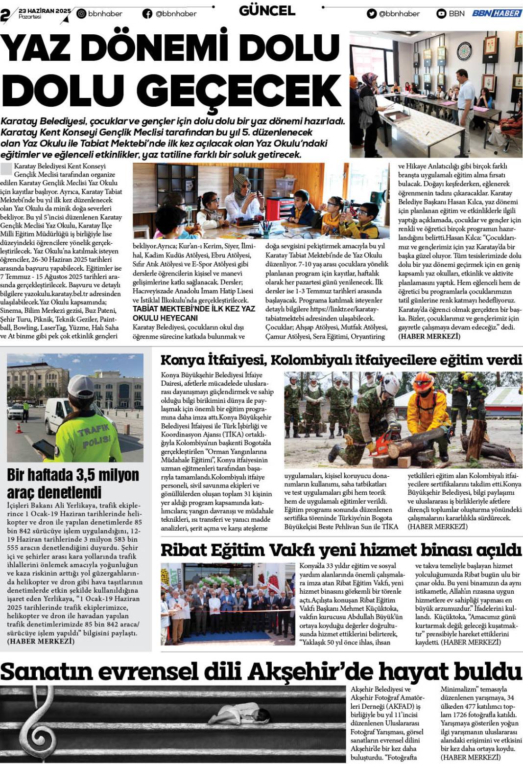 23 HAZİRAN 2025 Pazartesi BBN Haber e Gazete 2