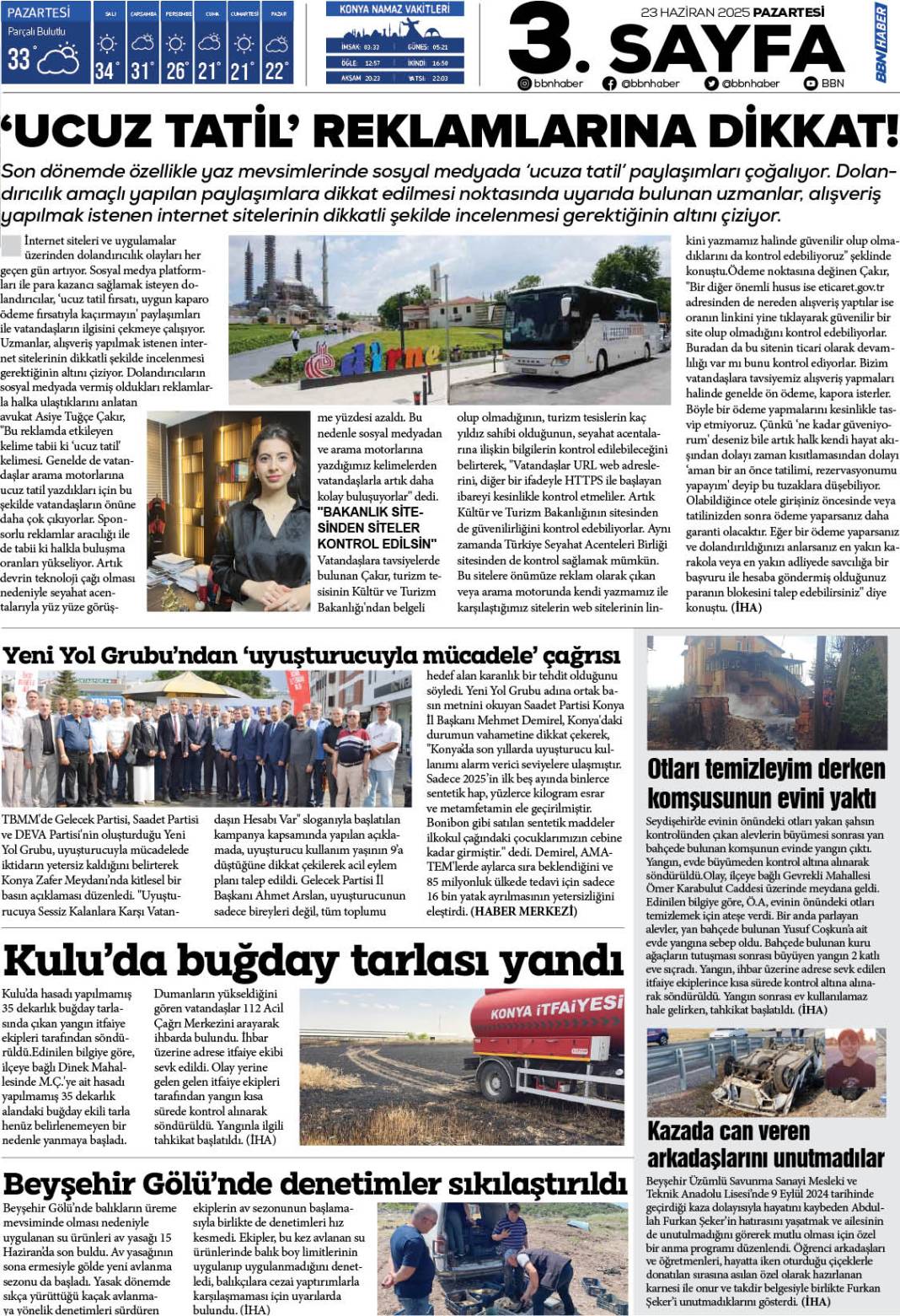 23 HAZİRAN 2025 Pazartesi BBN Haber e Gazete 3