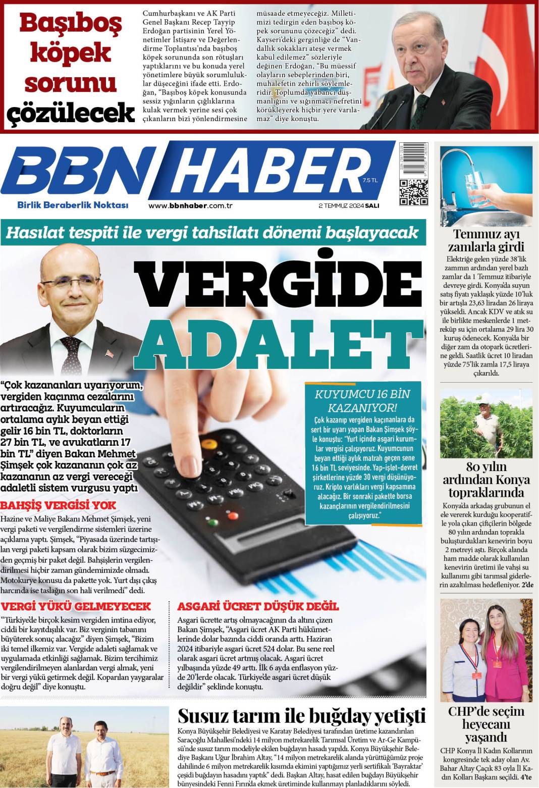 2 TEMMUZ 2024 Salı BBN Haber e Gazete 1