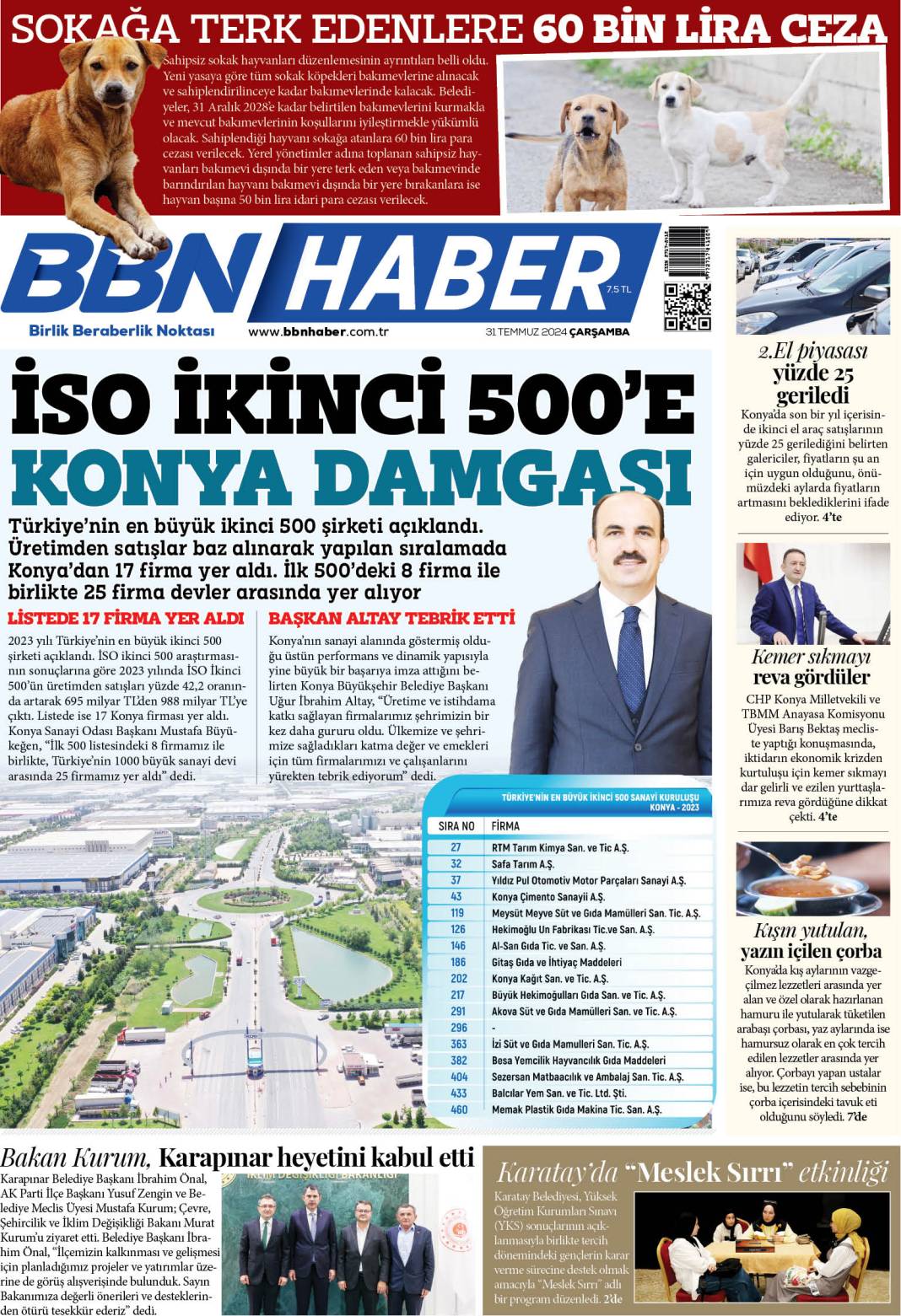 31 TEMMUZ 2024 Çarşamba BBN Haber e Gazete 1