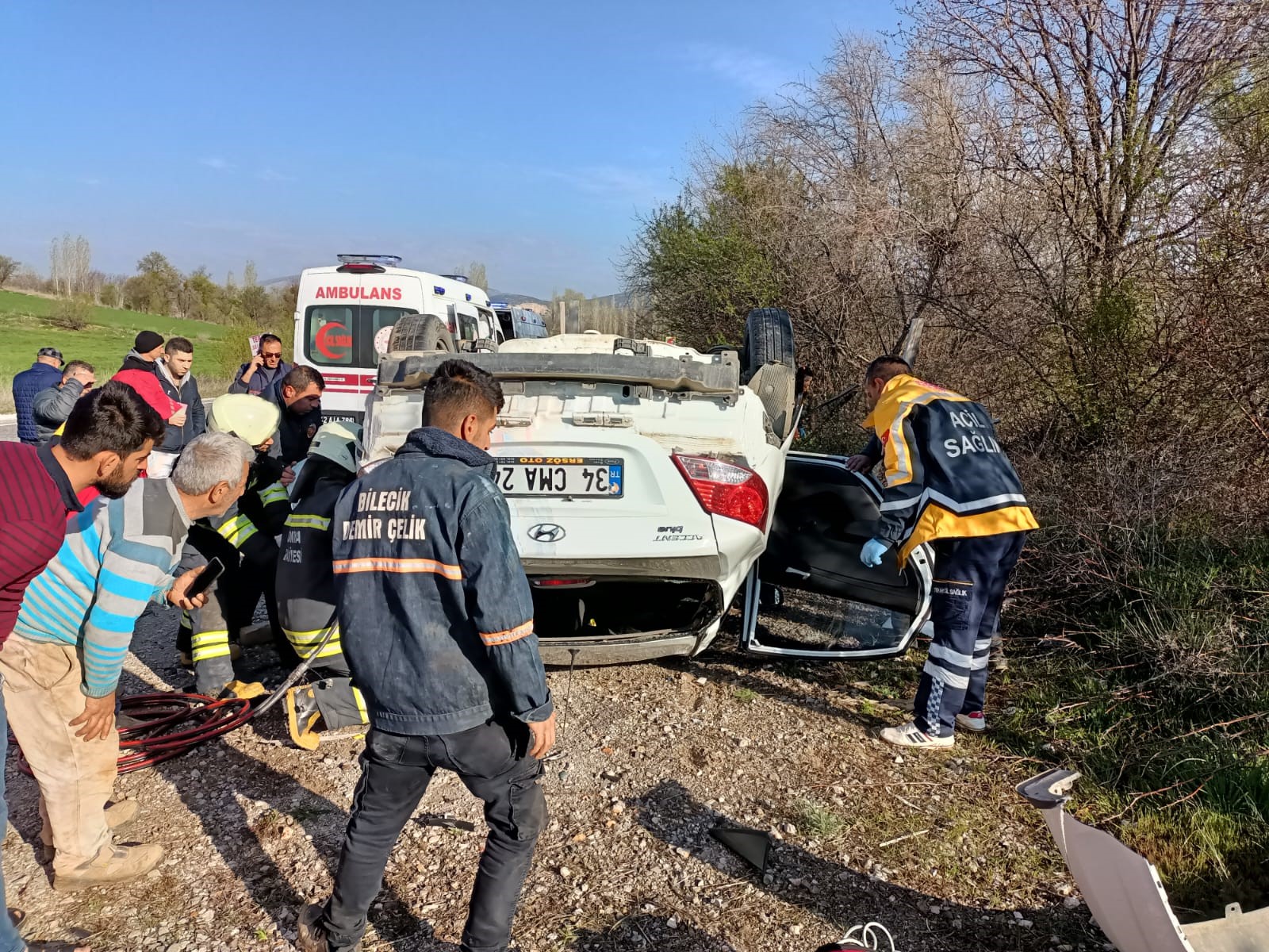 Konya’da otomobil takla attı: 1 ölü, 2 yaralı