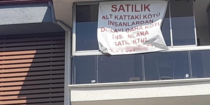 Üst kat komşusunun astığı satılık ilanını, mahkeme kararıyla kaldırttı