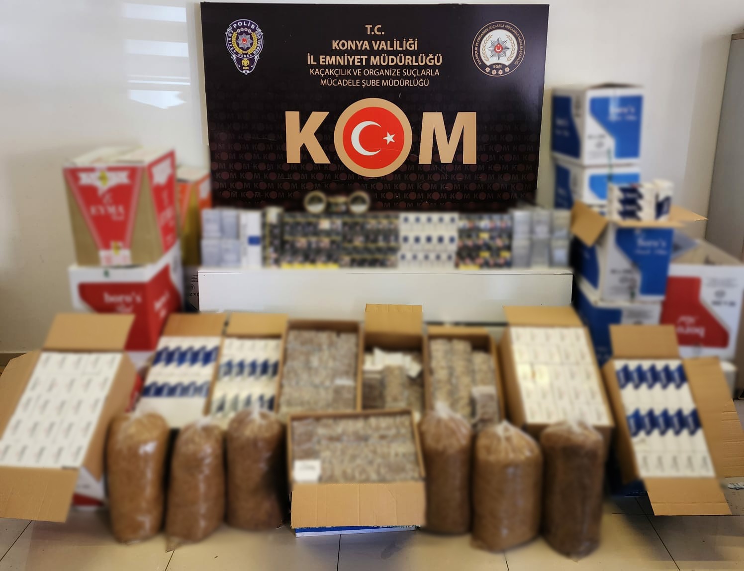 Konya'da tonlarca patlayıcı madde ele geçirildi