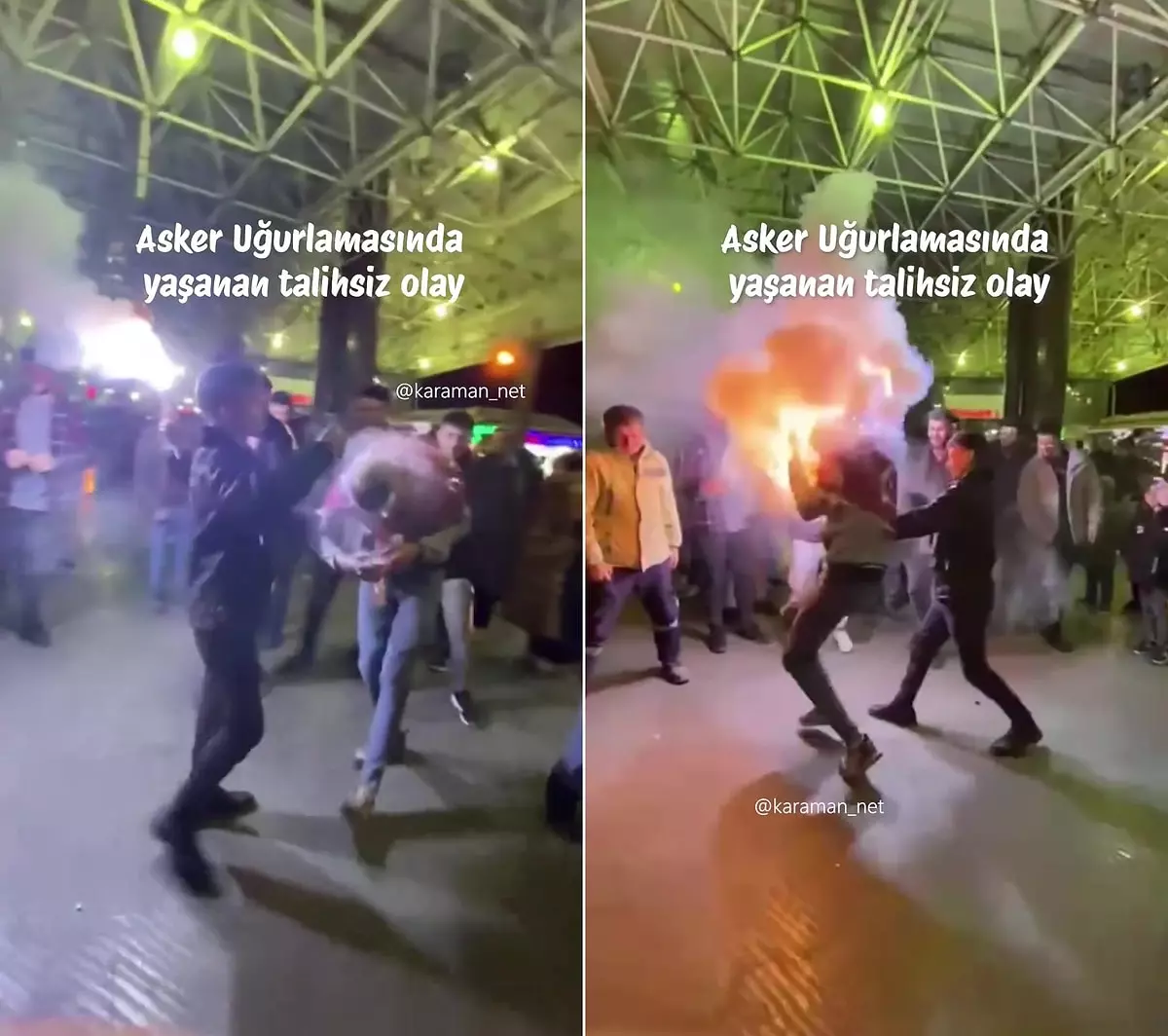 Konya'da eğlence bir anda acıya döndü! Asker genci yaktılar