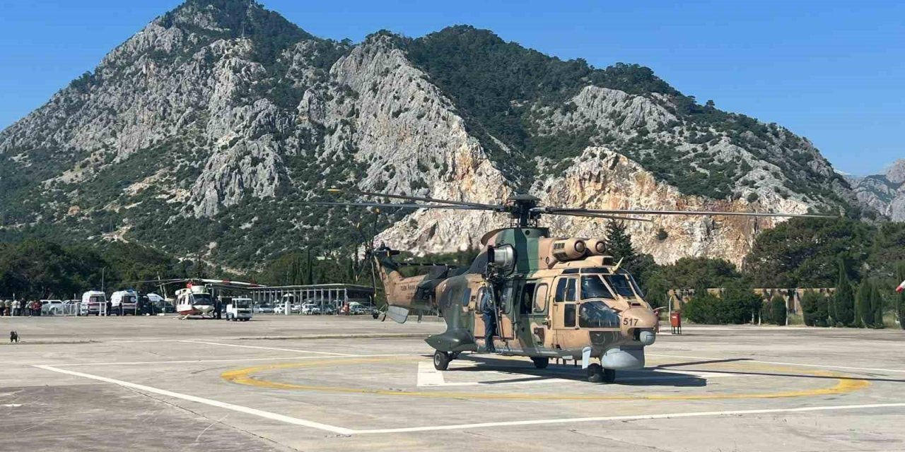 Konya’dan havalanan helikopter, tahliye çalışmalarına katıldı
