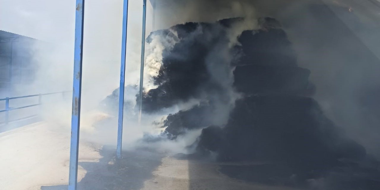 Konya’da çiftlikte yangın çıktı