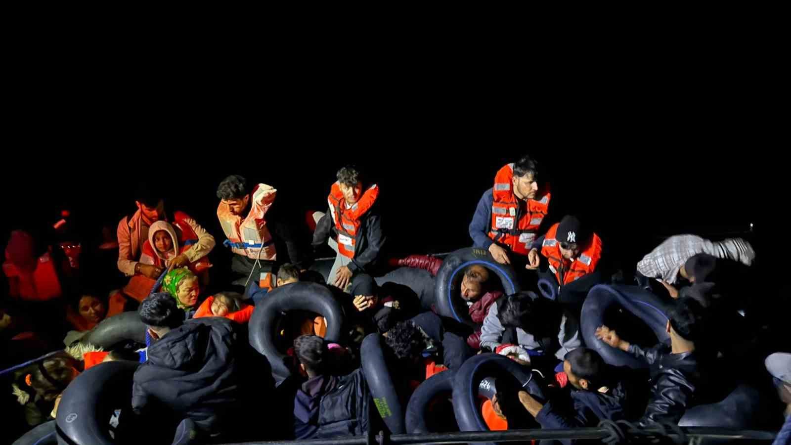 Serin sularda 18’i çocuk 45 göçmen yakalandı