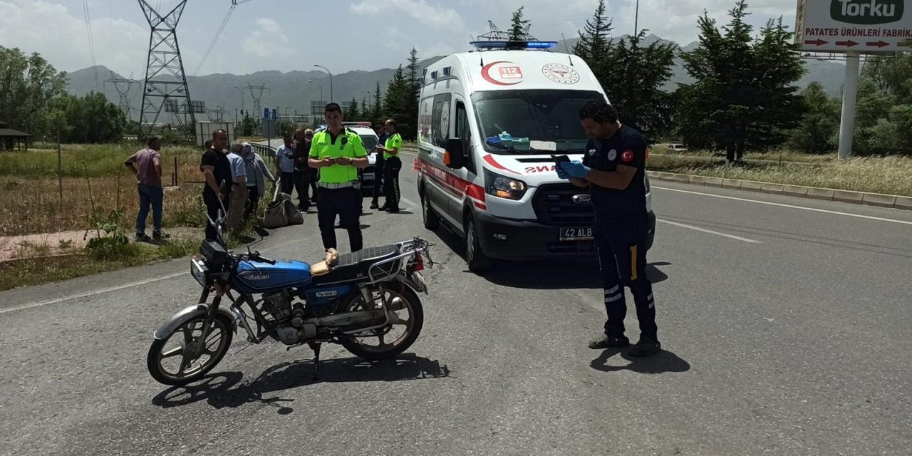 Konya’da motosiklet kazası: 1 yaralı