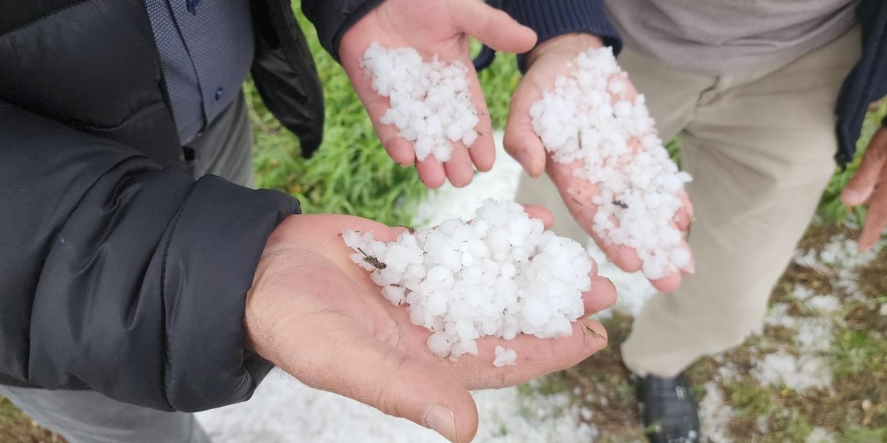 Konya'nın bu ilçesini şiddetli yağmur ve dolu vurdu