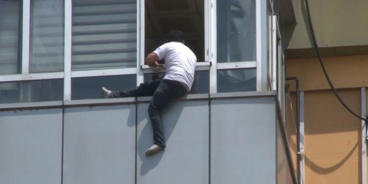 Konya'da intihar girişimi:  ’Tarzan’ gibi binaya tırmandı