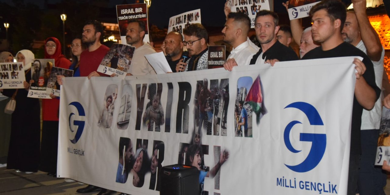 Tepkiler Konya'dan yükseldi! İsrail protesto edildi