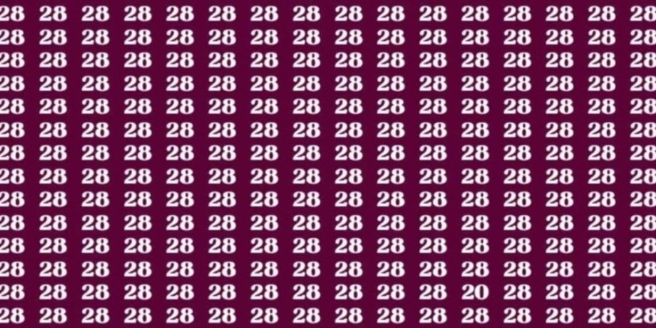 Resimdeki farklı sayıyı 5 saniyede bulanların IQ'su 130 üzeriymiş : Süreniz başladı