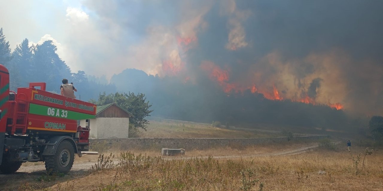 Ankara’da başlayan yangın Bolu’ya sıçradı