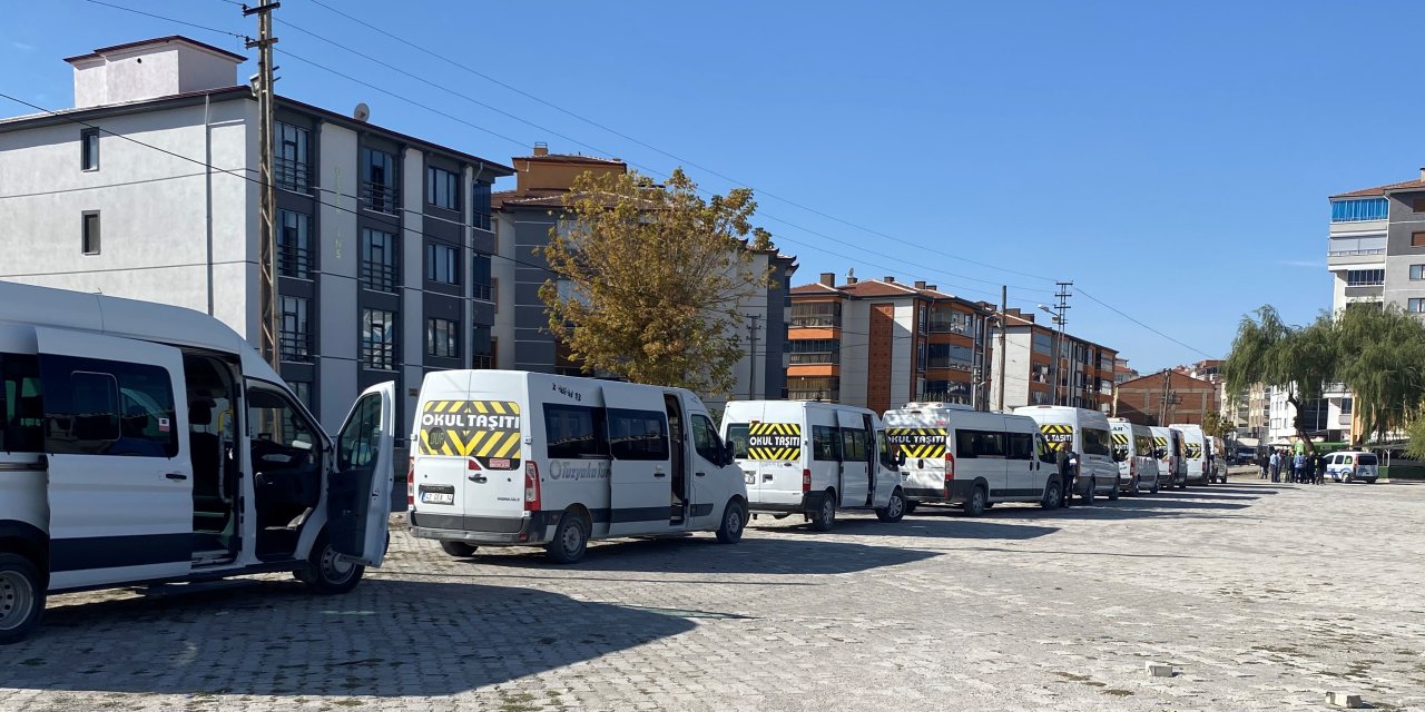 Konya'da okul servisleri denetleniyor