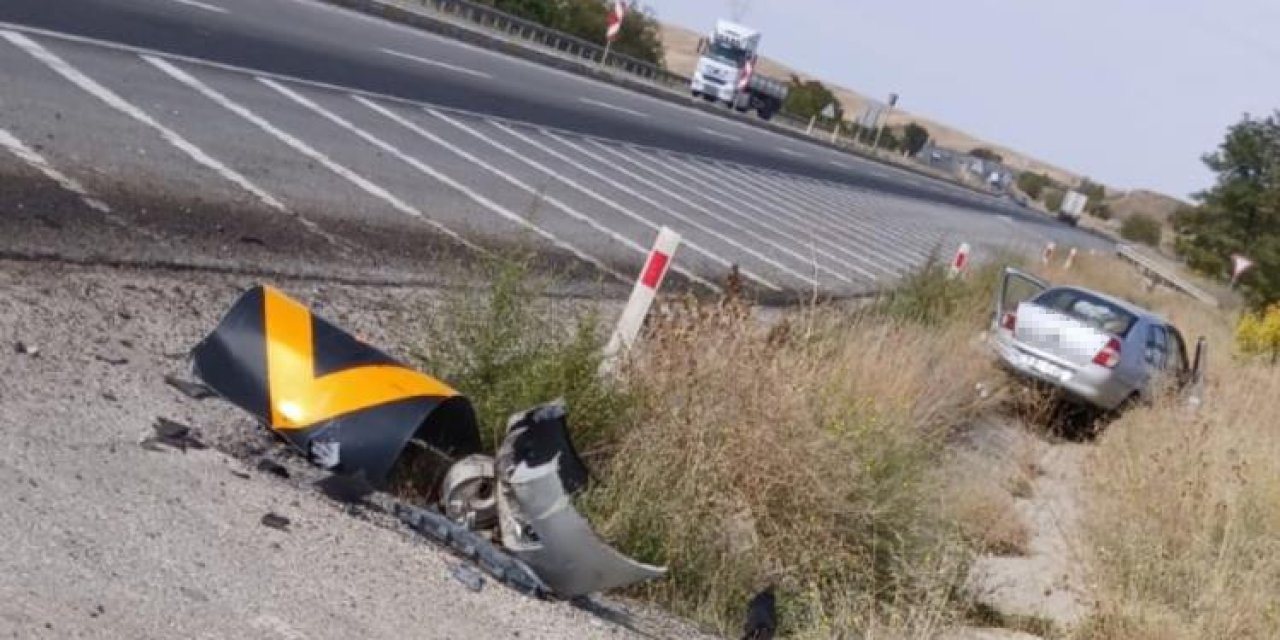 Konya'da kaza! Kontrolden çıkan araç yoldan çıktı