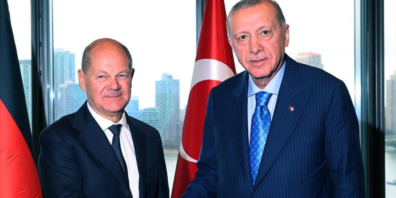 Cumhurbaşkanı Erdoğan, Scholz'u ağırladı