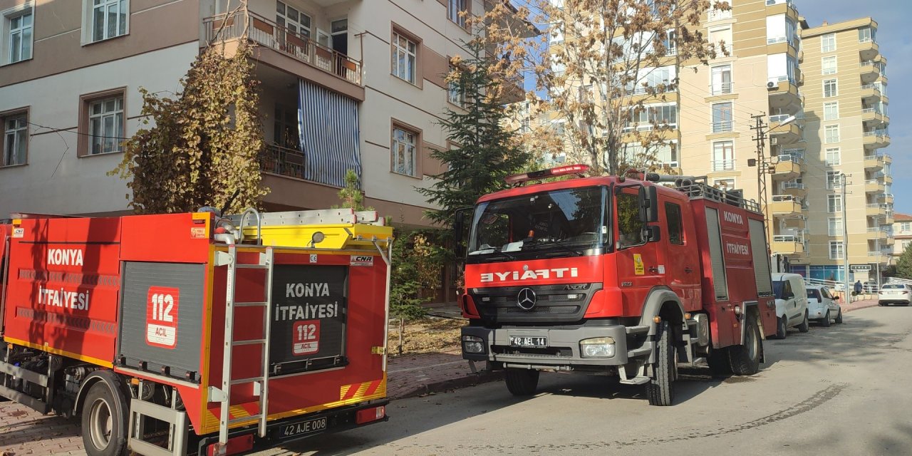 Konya'da korkutan yangın! Bodrum duman altında kaldı