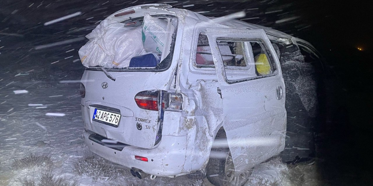 Konya'da kar ve buzlanma can yaktı. 3 Kişi hastanelik oldu