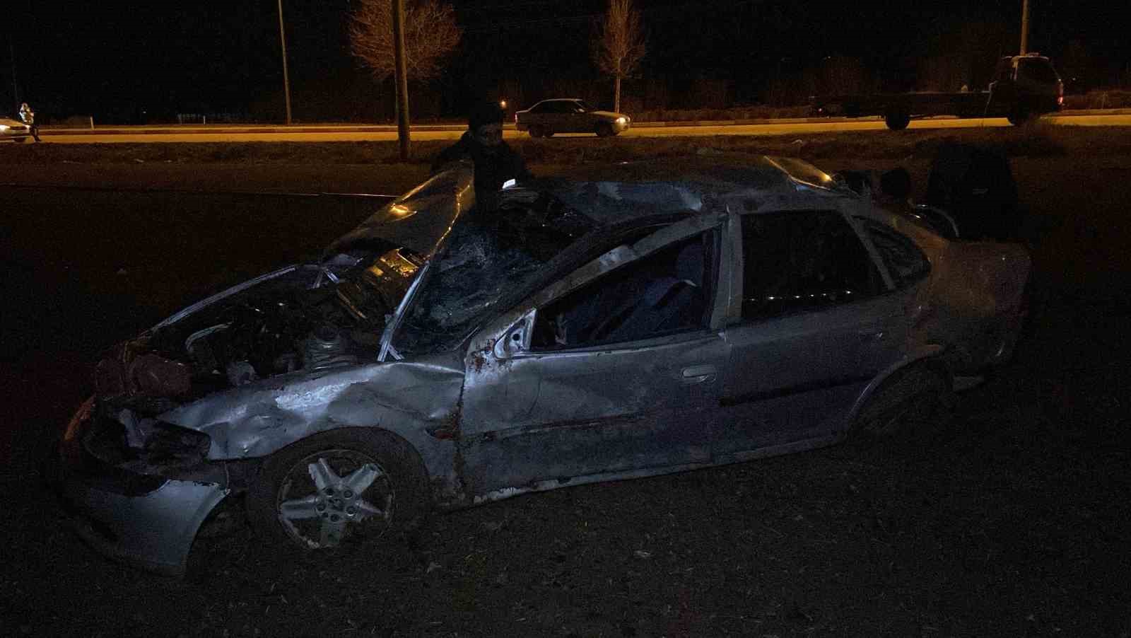 Ereğli Caddesi'nde feci kaza. Otomobil takla attı