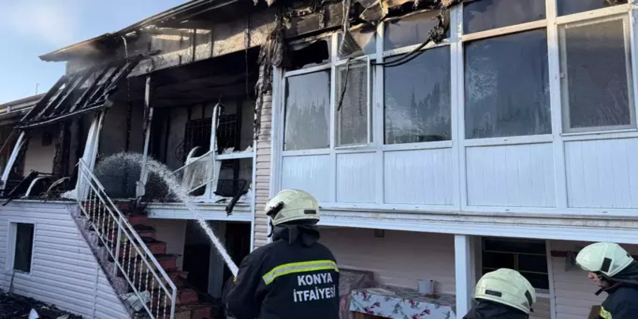 Konya'da eski eşi ile komşularını darbedip, evi yaktı