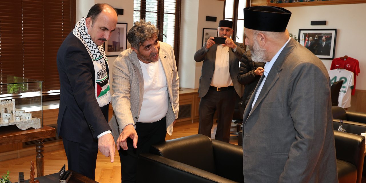 Filistin'in Alimlerinden Konya Büyükşehir Belediye Başkanına ziyaret