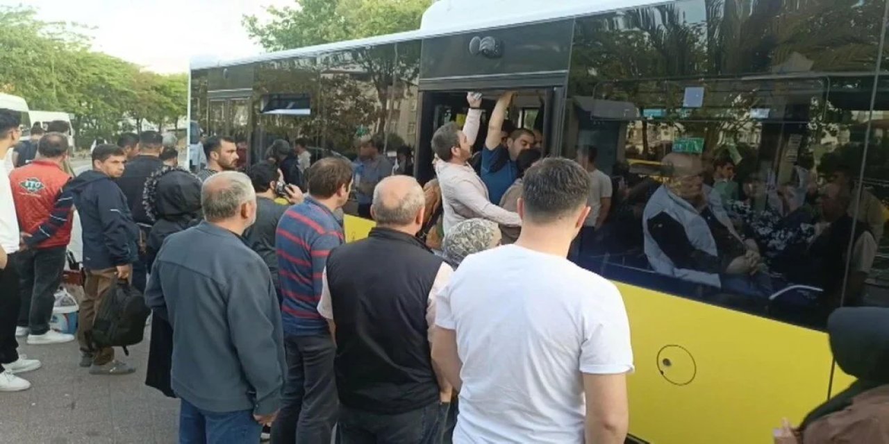 Halk otobüsleri kontak kapattı: İnsanlar yolda kaldı