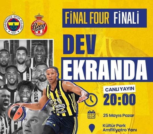 Konyaspor taraftarından Fenerbahçe tepkisi. Final Four için dev ekran kuruldu
