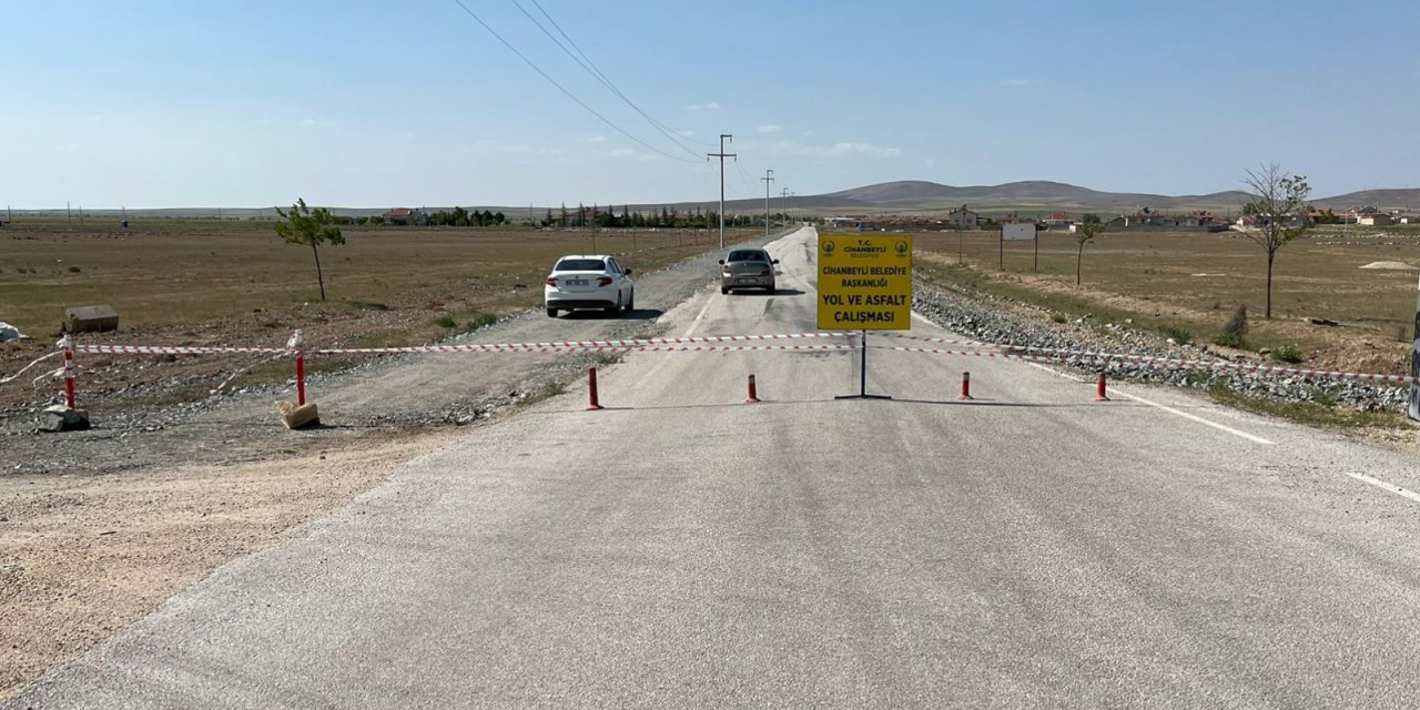 Konya’da yoğun kullanılan bu yol bayramda trafiğe kapatıldı