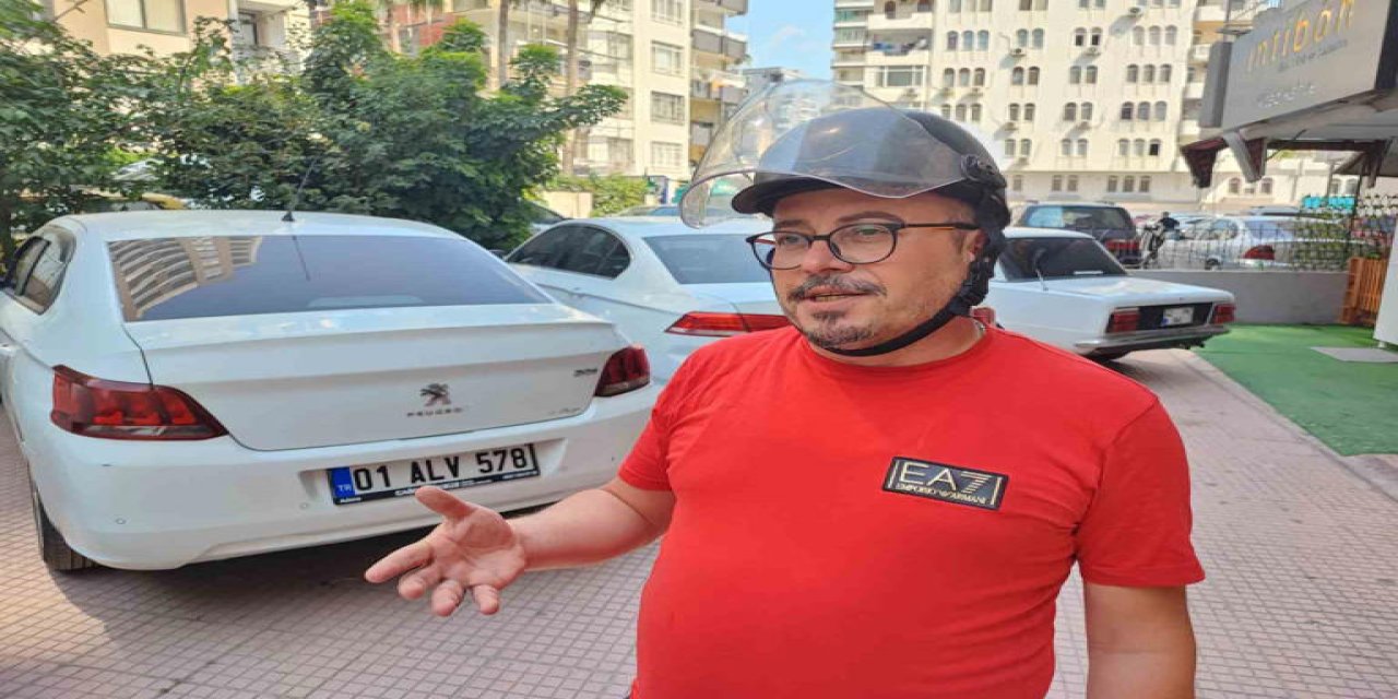 Otomobil sürücüsüne ‘'kask takmadın'’ cezası