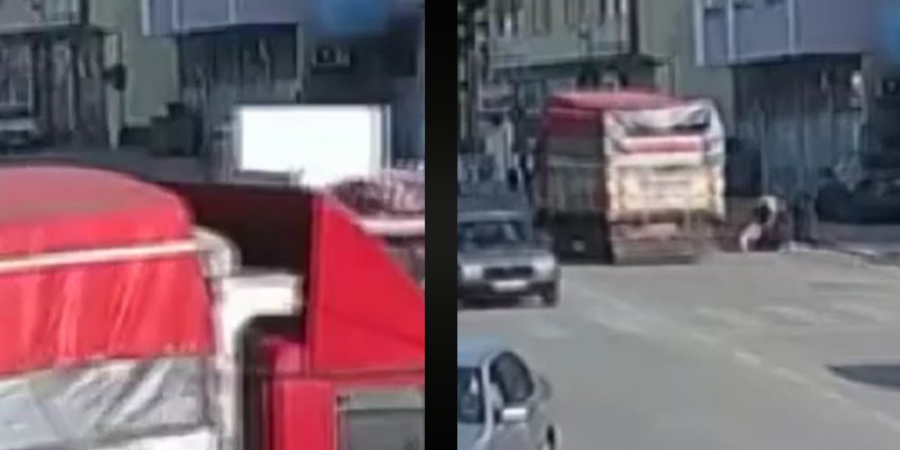 Konya'da 15 yaşındaki kızın hayatını kaybettiği kaza kamerada