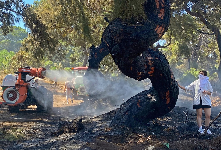 Antalya'daki yangında duygulandıran anlar yaşandı