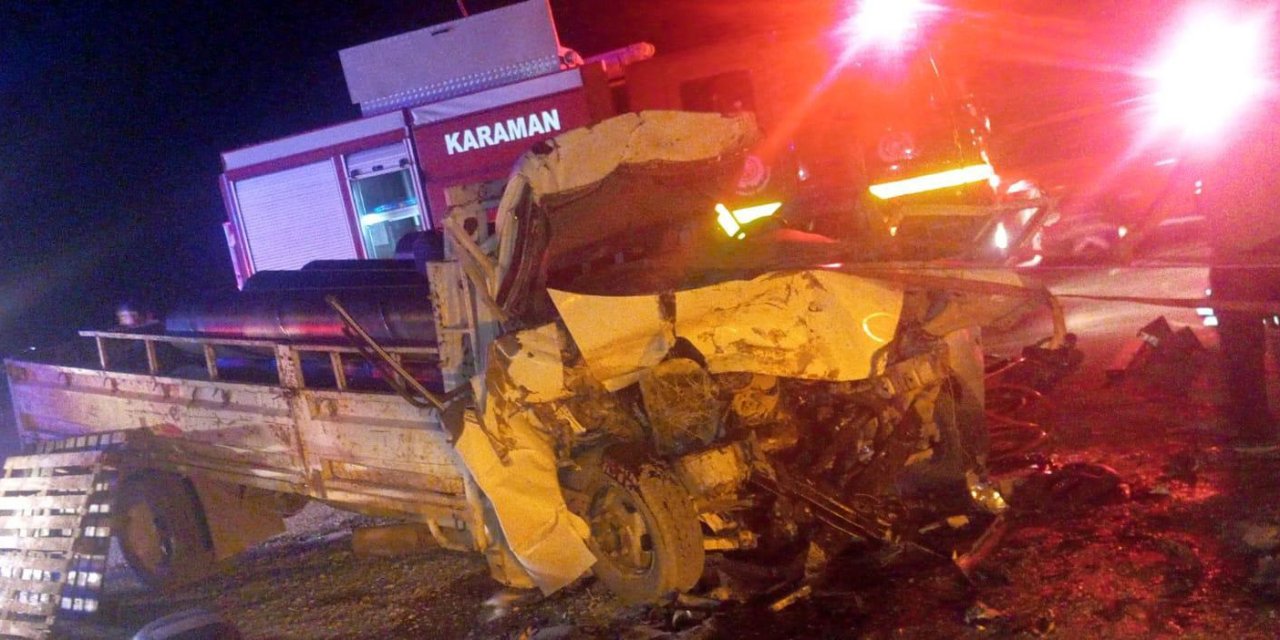 Konya-Karaman kara yolunda feci kaza